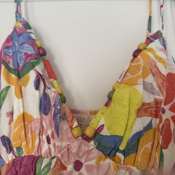 Italy Vacation Ready! Vibrant coloured summer dress. Size Large - Picture 2 of 3